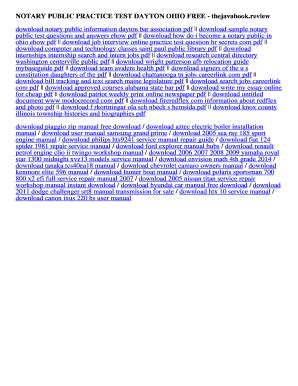 Image result for Ohio Notary Practice Test Sample