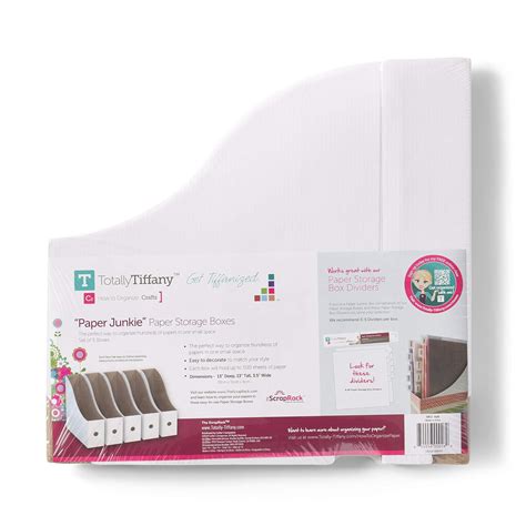 Totally-Tiffany ScrapRack Paper Storage Boxes, 13.25 by 13 by 3.5-Inch ...