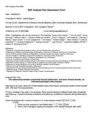 Fillable Online sof ucsf SOF Analysis Plan #828 SOF Analysis Plan ...