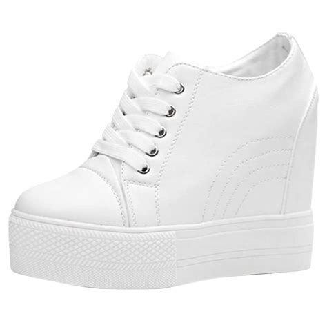 Buy ACE CART Women Wedges Sneakers with Hidden Heel Ankle High Wide ...