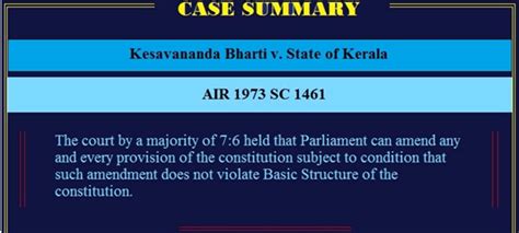 Basic Structure Doctrine: Landmark Cases in Indian Polity - Indian ...