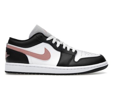 JORDAN 1 LOW BLACK RUST PINK MEN'S