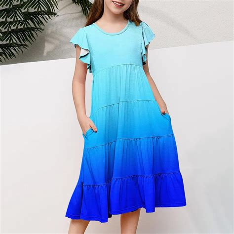 Big Girl Dresses 10-14 Dresss A-Line Floral Princess Dress Spring ...