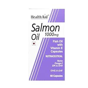 Buy HealthAid Salmon Oil 1000mg – Concentrated Salmon Fish Oil ...