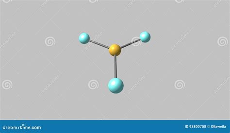 Boron Trifluoride Molecular Structure Isolated on Grey Stock ...