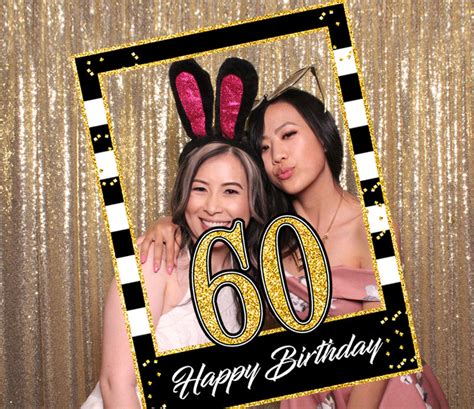 Buy 60th Birthday Party Selfie Photo Booth Frame & Props | Party ...
