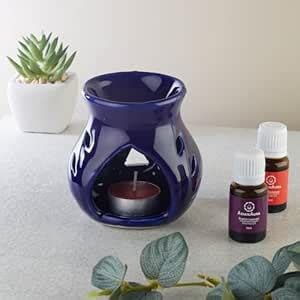 Asian Aura Aroma Candle Diffuser Oil Burner with 2 Aroma Oils, 10 ml ...