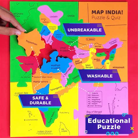 4 in 1 World Map, Asia Map, Europe Map & India Map Puzzle Combo – Cretto