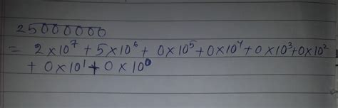 How do you write 25000000 in expanded notation using exponents ...
