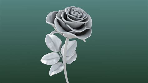 3D Rose Printable - TurboSquid 2125183