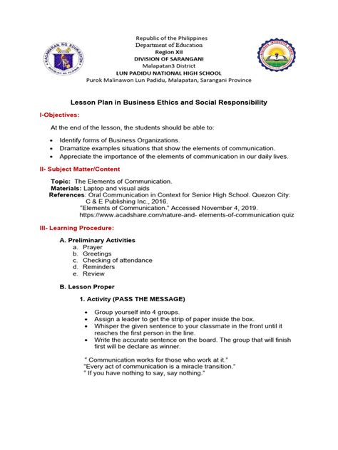 SHS Detailed Lesson Plan 的图像结果