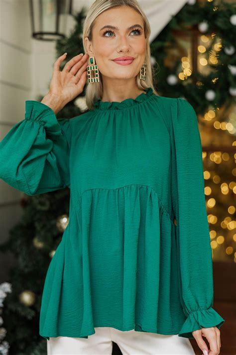 Making Moves Emerald Green Blouse – Shop the Mint