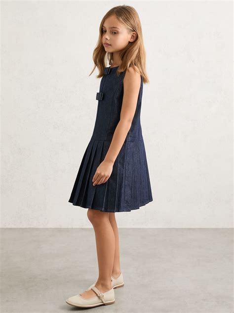 Buy Reiss Indigo Ruby 3-9 yrs Sleeveless Pleated Denim Dress from Next ...