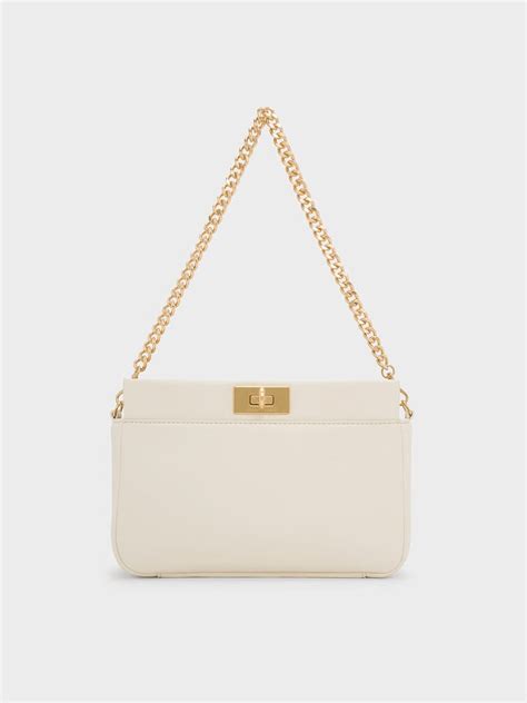 Lennie Chain-Handle Shoulder Bag - CHARLES & KEITH IN