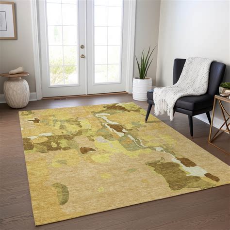 Addison Rugs Chantille Indoor/Outdoor Transitional Abstract Gold ...