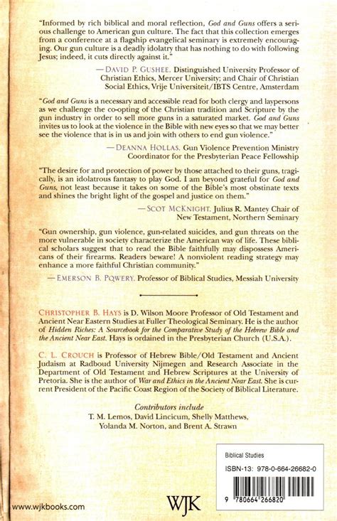 God and Guns: The Bible Against American Gun Culture – St Pauls India
