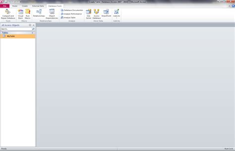 Access VBA Create Table with SQL 的图像结果