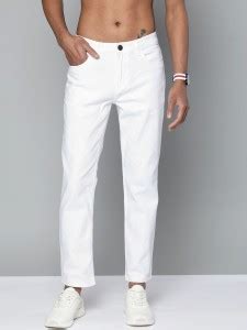 HARVARD Tapered Fit Men White Jeans - Buy HARVARD Tapered Fit Men White ...