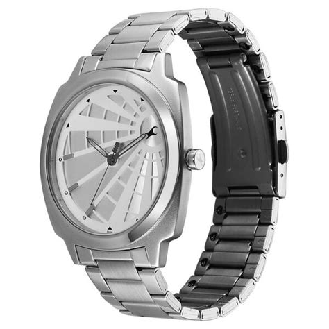 Buy Online Fastrack Groove Quartz Analog Silver Dial Guys Stainless ...