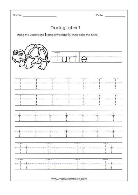 Printable Letter T Worksheets