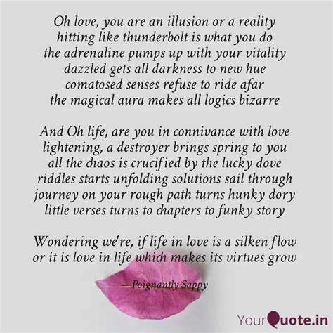 Oh love, you are an illus... | Quotes & Writings by Poignantly Sappy ...