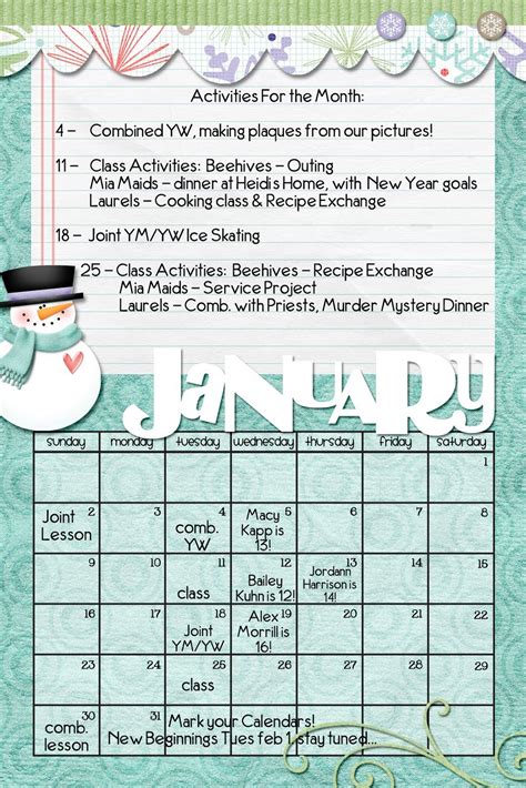 Lds Singles Events Calendar - Printable Word Searches