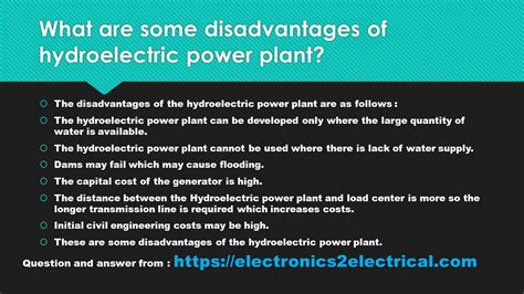 What are some disadvantages of hydroelectric power plant? - YouTube