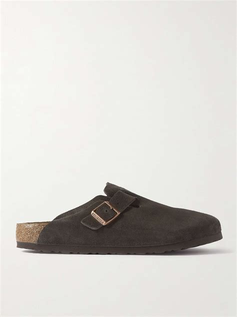 BIRKENSTOCK Boston Suede Clogs for Men | MR PORTER