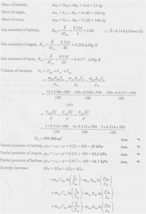 Solved Anna University Problems on Gas Mixtures - Gas Mixtures and ...