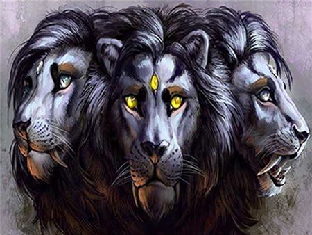 LoveTheFamily The Three-Headed Lion Paint by Numbers Kits DIY Digital ...