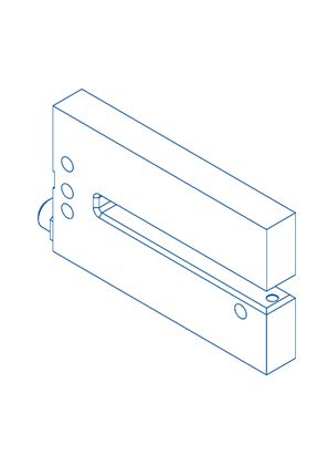 Photo-electric sensors OsiSense XU, fork, laser, pot +/- connector - 3D ...