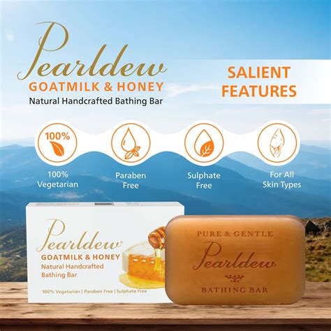 Buy PEARLDEW GOAT MILK & HONEY BATHING BAR 75 GM | COCOA BUTTER | NO ...