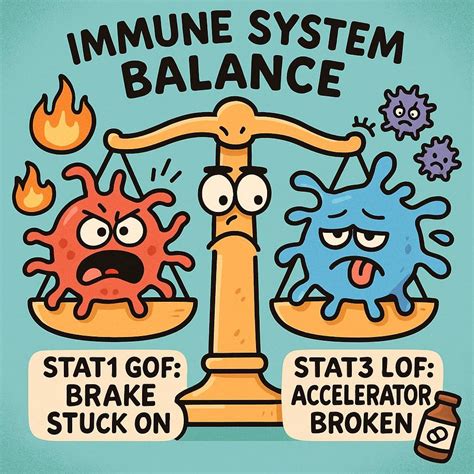 🧠 STAT1 Gain-of-Function vs. STAT3 Loss-of-Function: Understanding ...