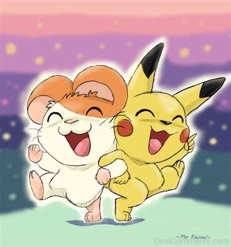 Emolga Kissing Pikachu - DesiComments.com