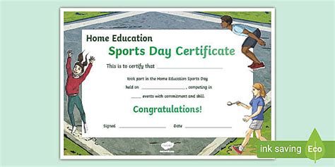 Sports Day Certificate | Home Learning Sports Day | Twinkl