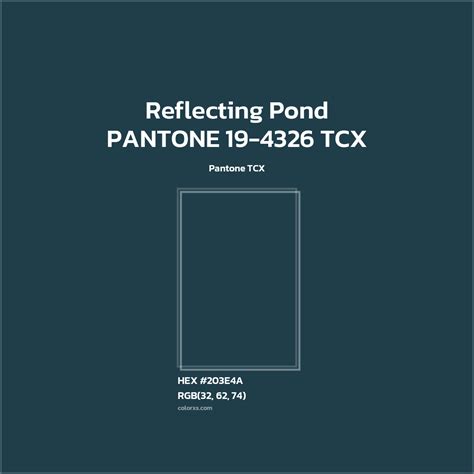 About PANTONE 19-4326 TCX - Reflecting Pond Color - Color codes | matching colors and paints ...