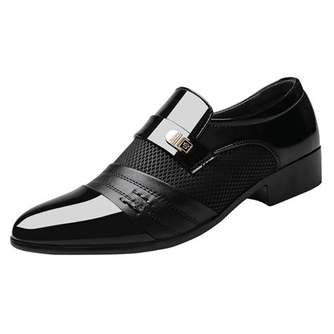 KaLI_store Slip on Shoes for Men Mens Business Casual Shoe Leather Shoe ...