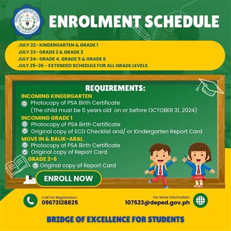 Enrolment Schedule for School Year 2024-2025, Padre Garcia, Batangas ...