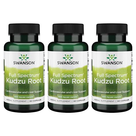 Buy Swanson Kudzu Root Cardiovascular Liver al Supplement 500 mg 60 s ...