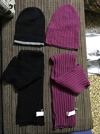 Kalpana Iyer Black/Pink/Grey/Beige Wool Cap & Mufflers (Pure Wool ...