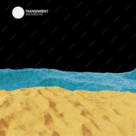 A poster for a beach scene with the words transparent. | Premium PSD