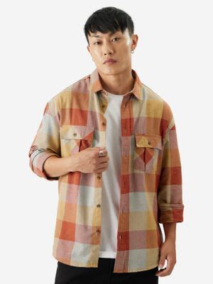 Buy The Souled Store Original Plaid Autum Gaze Men Relaxed Casual ...