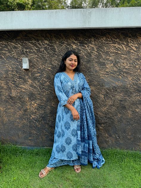 Pure Cotton 3 piece Salwar Set - A 1352 – Hand Picked By Vismaya