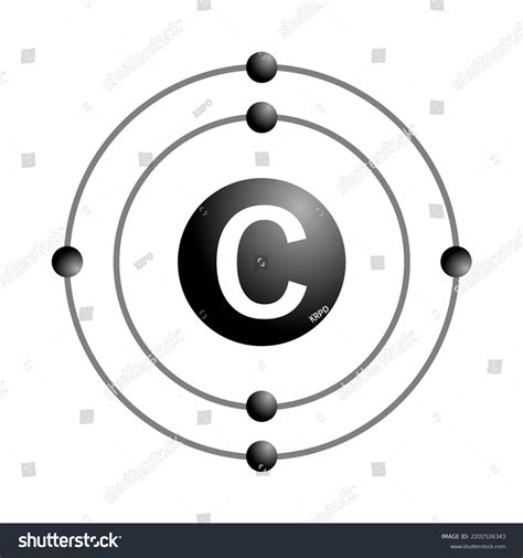 Vector Illustration Electron Structure Carbon Element Stock Vector ...