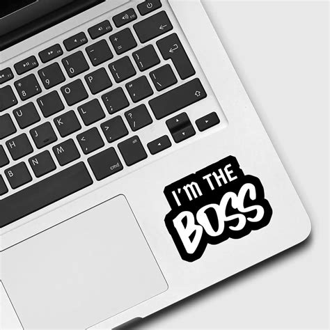 ISEE 360® I am The Boss Laptop Stickers Printed Multipurpose Vinyl ...