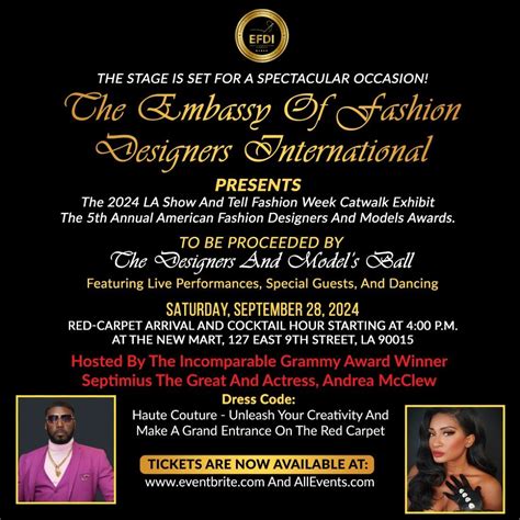 LA SHOW AND TELL FASHION WEEK. 5Th ANNUAL AMERICAN FASHION DESIGNERS ...