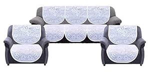 Buy Kuber Industries Floral Sofa Cover 5 Seater|Cotton Sofa cover 3 ...