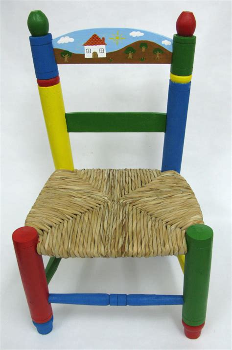 Silla infantil de anea pintada con paisaje – EncaLaConchi