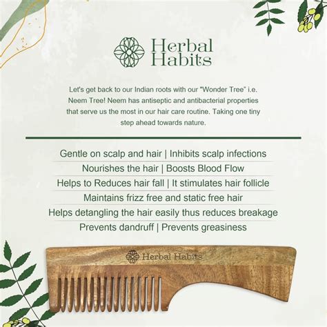Harbel Habits Wide Tooth Kachhi Neem Comb