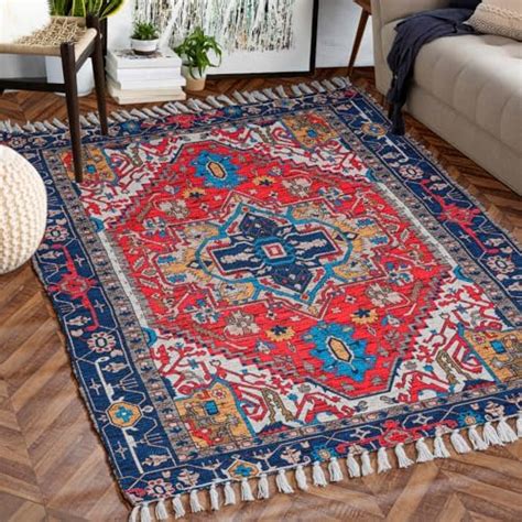 Buy Status Contract 3 x 5 Feet Multi Printed Vintage Persian Carpet Rug ...